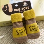 3D Doll Design Anti-Slip, Anti-Scratch & Anti-Dirty Pet Socks, 4-Pack - Image 5
