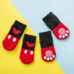 3D Doll Design Anti-Slip, Anti-Scratch & Anti-Dirty Pet Socks, 4-Pack - Image 9