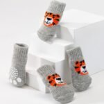 3D Doll Design Anti-Slip, Anti-Scratch & Anti-Dirty Pet Socks, 4-Pack - Image 13