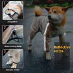 Universal 4-Legged Waterproof Full-Coverage Dog Raincoat with Transparent Reflective Design for Small, Medium & Large Breeds Pet Rainwear - Image 3