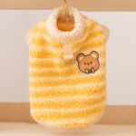 Autumn & Winter Thickened Warm Striped Polar Fleece Harness Sweater, Pet Apparel for Kittens and Dogs - Image 4