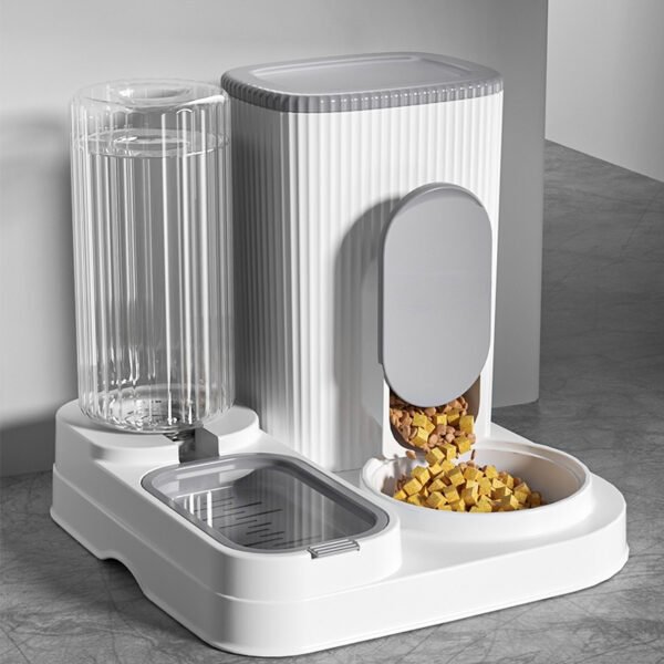 Automatic Pet Feeder & Water Dispenser for Dogs & Cats, Ceramic & Stainless Steel Pet Bowls