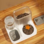 Minimalist Cat Ear Pet Feeder & Water Dispenser, Large-Capacity Automatic Water Bowl for Cats & Dogs, Anti-Spill Pet Drinking Fountain - Image 2