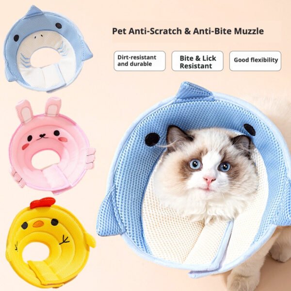 Pet Elizabethan Collar for Cats, Post-Surgery Anti-Biting & Anti-Licking Protective Cone
