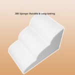 Washable Sponge Pet Stairs with Gentle Slope, Collapsible Dog Ramp for Small Dogs to Get on Couch & Bed - Image 3