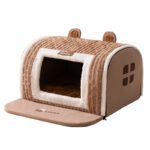 Winter & Autumn 3D Bear Arc-Shaped Pet House, Warm Dog Bed for Small/Medium/Large Dogs and Cats - Image 4