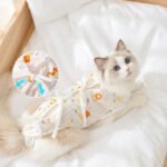 Cat Recovery Suit, Breathable Post-Surgery Medication & Weaning Apparel for Female Cats, Anti-Licking Pet Sanitary Garment