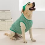 Spring & Summer Striped Lightweight Hooded Vest Set for Large Dog Breeds (Golden Retriever, Labrador Retriever) - Image 2