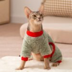 Autumn & Winter Cat Fleece Jumpsuit with Cute Cartoon Fruit Full Embroidery for Kittens & Puppies - Image 2
