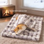 Thick Tie-Dye Faux Rabbit Fur Pet Blanket, Warm Heat-Retaining Mat for Cat & Dog Beds - Image 2