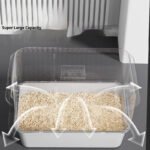 New Arrival Hooded Corridor Cat Litter Box, Fully Enclosed Anti-Splashing Kitty Toilet with Lift-Up Lid - Image 2