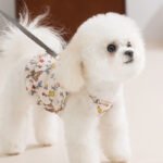 Spring & Summer Pet Dress for Cats & Dogs, Cute All-Over Bear & Floral Print with Pumpkin Pendant - Image 3