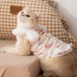 Princess-Style Rabbit Ear Harness Dress, Thickened Warm Pet Winter Apparel - Image 4