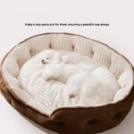 Winter & Autumn Oval Pet Bed, Warm Thickened Cat & Dog Bed for Deep Sleep, Cozy Nest for Small & Medium Dogs - Image 2