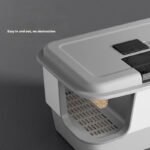 New Arrival Hooded Corridor Cat Litter Box, Fully Enclosed Anti-Splashing Kitty Toilet with Lift-Up Lid - Image 4