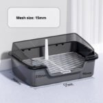 Dog Potty with Fence & Iron Mesh, Anti-Splash Stain-Resistant Easy-to-Clean Pet Litter Box for Small & Medium Dogs - Image 2