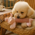 Squeaky Pig Plush Dog Toy, Interactive Teeth Cleaning Stress Relief Chew Toy