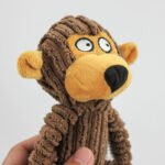 Plush Rope Knot Chew Toy with Rubber Ring - Image 2