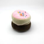 Squeaky Donut Plush Dog Toy, Stress Relief Teething Interactive Chew Toy - Image 2